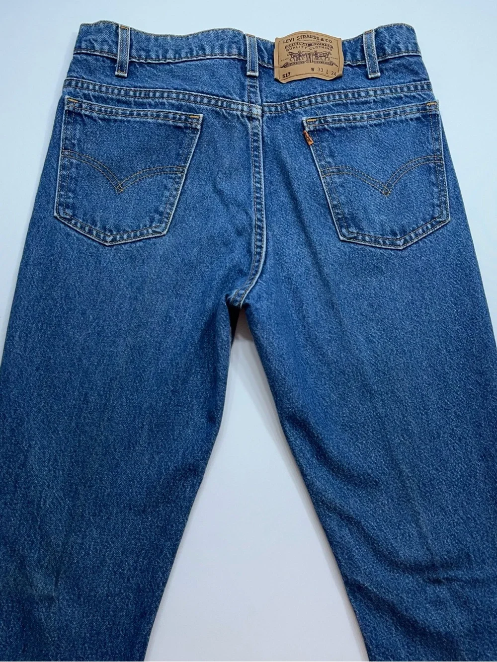 Vintage Levi’s Orange Tab Jeans Mens Size 33x34 517 Bootcut 90s Made in USA